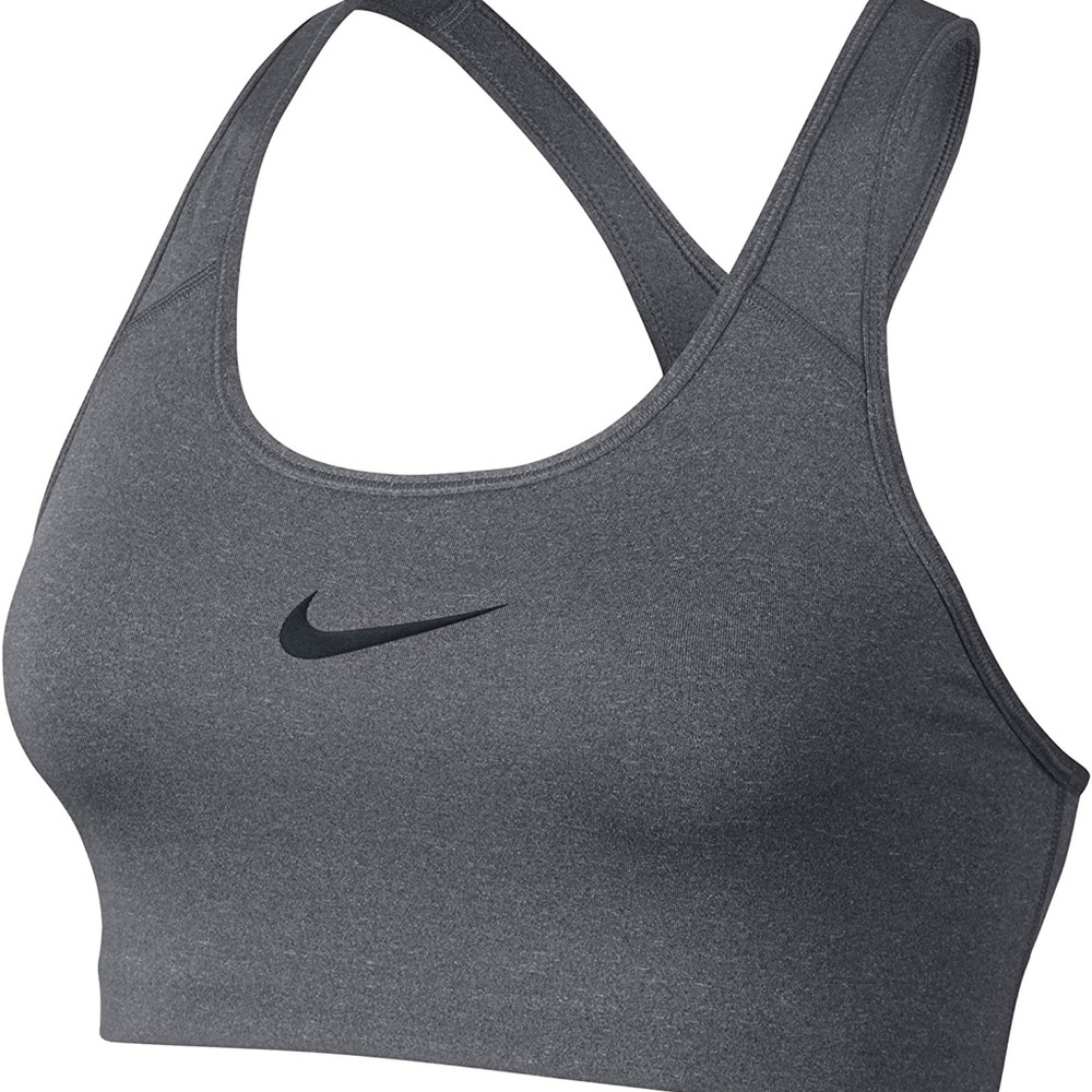 Nike Grey Dri-Fit Sport Bra Nike Logo Size Small